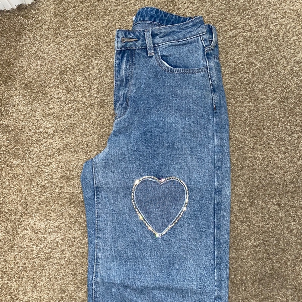 adika heart cut out jeans